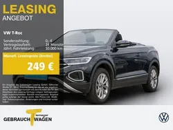 Schwarz Gebraucht 2024 VW T-Roc Cabriolet Style Cabrio | 26.490 € (Superpreis)