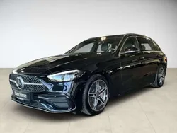 Metalliclack obsidianschwarz Gebraucht 2024 Mercedes C220 AMG Kombi | 41.110 € (Guter Preis)