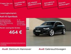 Schwarz (0e mythosschwarz metallic) Gebraucht 2024 Audi A3 Sportback S-Line Kleinwagen | 35.591 € (Guter Preis)