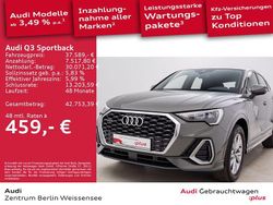 Chronosgrau metallic Gebraucht 2023 Audi Q3 Sportback S-Line SUV | 37.589 € (Superpreis)