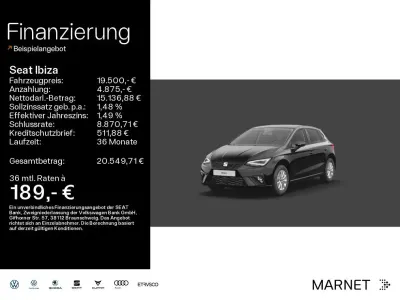 Neu Seat Ibiza Style 95 PS (69 kW) 2025 Mitternachtsschwarz Limousine