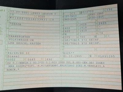 Gebraucht VW Transporter 68 PS (50 kW) 2001 Schwarz Van