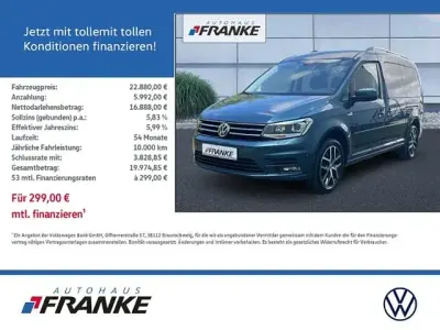 Gebraucht VW Caddy Life 150 PS (110 kW) 2019 Bamubsgarden green metallic Van / Kleinbus