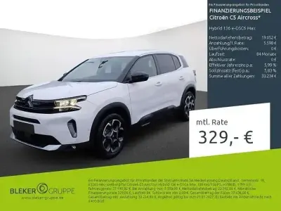 Gebraucht Citroën C5 Aircross 136 PS (100 kW) 2024 Lack weiss banquise/typ aussenverkleidung spiegel flach standard SUV