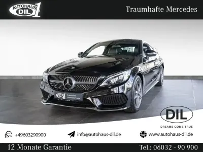 Gebraucht Mercedes C180 AMG line 156 PS (114 kW) 2017 Obsidianschwarz  metalliclack Coupé