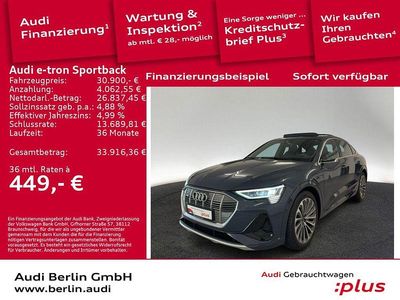 Gebraucht Audi e-tron Sportback Ambiente 300 kW (408 PS) 2022 Plasmablau metallic SUV