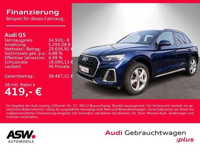 Gebraucht Audi Q5 S-Line 299 PS (219 kW) 2022 Navarrablau metallic SUV