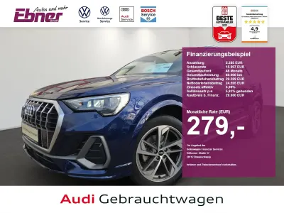 Gebraucht Audi Q3 S-Line 150 PS (110 kW) 2023 Navarrablau metallic SUV
