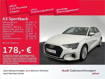 Ibisweiß Gebraucht 2022 Audi A3 Sportback e-tron Advanced Plus Kleinwagen | 24.682 € (Guter Preis)