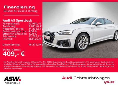 Gebraucht Audi A5 Sportback Business 265 PS (194 kW) 2024 Arkonaweiß Kleinwagen