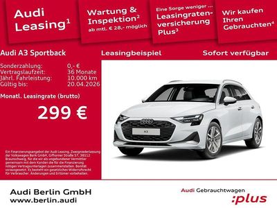 Gebraucht Audi A3 Advanced Plus 150 PS (110 kW) 2025 Gletscherweiß metallic Limousine