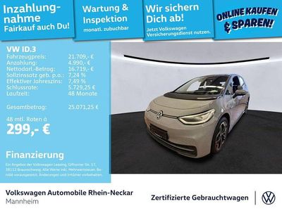 Gebraucht VW ID.3 Pro 106 kW (145 PS) 2022 Mondsteingrau schwarz Kleinwagen