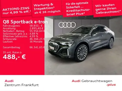 Usata Audi Q8 e-tron S-Line 300 kW (408 CV) 2023 Grigio SUV