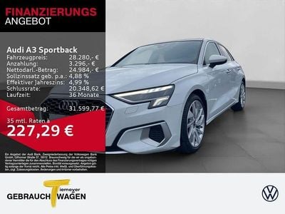 Usata Audi A3 Advanced 110 CV (80 kW) 2023 Bianco Berlina