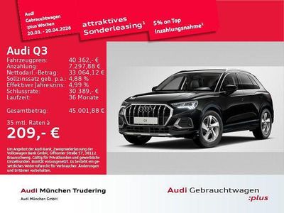 Gebraucht Audi Q3 Advanced Plus 150 PS (110 kW) 2025 Mythosschwarz metallic SUV