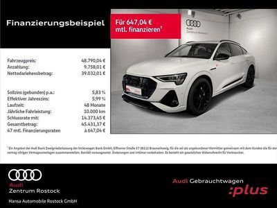 Gebraucht Audi e-tron Sportback Black Edition 300 kW (408 PS) 2021 Weiß SUV