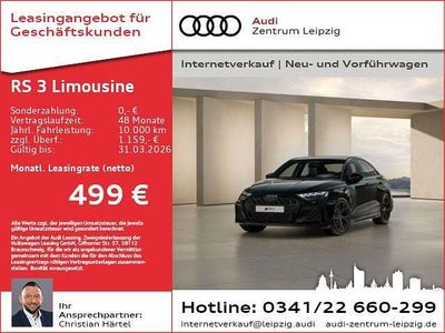 Neu Audi RS3 Sport 400 PS (294 kW) 2026 Blau Limousine