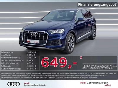 Second-hand Audi Q7 S-Line 286 CP (210 kW) 2023 Albastru SUV