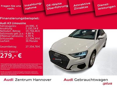 Gebraucht Audi A3 Ambiente 150 PS (110 kW) 2022 T9 ibisweiß Limousine