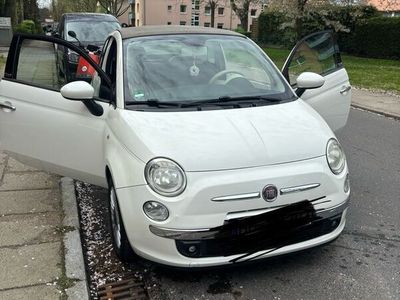 gebraucht Fiat 500C Creme braunes Leder