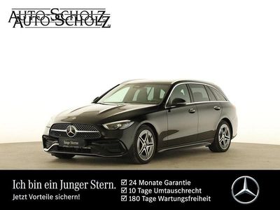Schwarz Gebraucht 2025 Mercedes C300 AMG Limousine | 43.796 € (Superpreis)