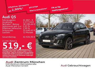 Mythosschwarz metallic Gebraucht 2023 Audi Q5 S-Line SUV | 41.867 € (Guter Preis)