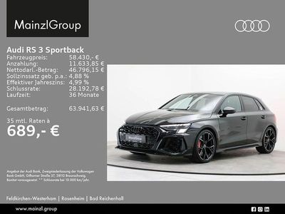 Gebraucht Audi RS3 Sport 400 PS (294 kW) 2022 Mythosschwarz metallic Limousine