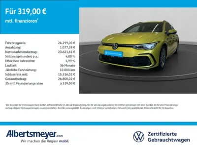 Usata VW Golf VIII R-line 150 CV (110 kW) 2021 Giallo Station wagon