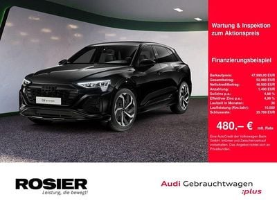 Mythosschwarz metallic Gebraucht 2023 Audi Q8 e-tron S-Line SUV | 47.990 € (Guter Preis)