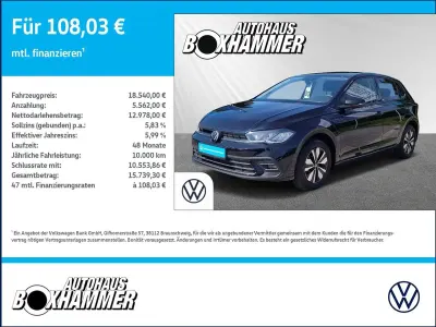 Gebraucht VW Polo Move 80 PS (58 kW) 2023 Schwarz (deep black perleffekt) Limousine