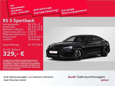 Gebraucht Audi RS5 Sportback Performance 470 PS (345 kW) 2024 Mythosschwarz metallic Limousine