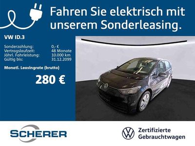 Gebraucht VW ID.3 Pure 110 kW (150 PS) 2021 Mangangrau metallic schwarz (metallic) Kleinwagen