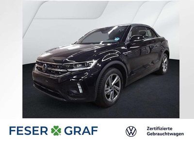 Gebraucht VW T-Roc Cabriolet R-line 150 PS (110 kW) 2025 Deep black perleffekt schwarz Cabrio