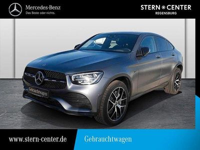 Gebraucht Mercedes GLC300e AMG 320 PS (235 kW) 2021 Designo selenitgrau magno Coupé