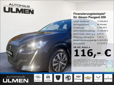 Gebraucht Peugeot 208 Active 101 PS (74 kW) 2023 Schwarz Kleinwagen