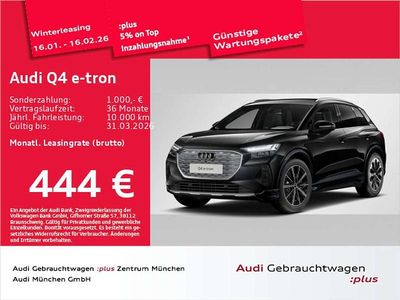 Mythosschwarz metallic Gebraucht 2025 Audi Q4 e-tron Advanced SUV | 50.441 € (Etwas zu teuer)