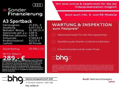 Gebraucht Audi A3 Sportback e-tron Advanced Plus 204 PS (150 kW) 2022 Ibisweiß Kleinwagen