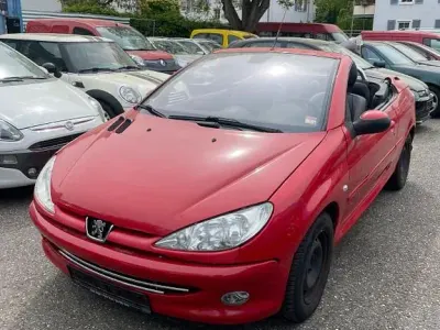 Brugt Peugeot 206 CC Platinum 109 HK (80 kW) 2006 Rød Cabriolet