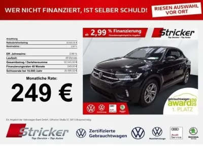 Gebraucht VW T-Roc Cabriolet R-line 150 PS (110 kW) 2025 Deep black perleffekt Cabrio