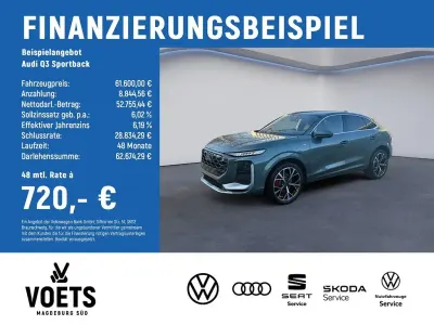 Neu Audi Q3 Sportback S-Line 204 PS (150 kW) 2026 Grün SUV
