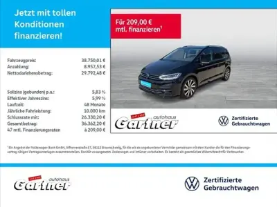 Gebraucht VW Touran Goal 150 PS (110 kW) 2025 Grenadillschwarz metallic Van / Kleinbus