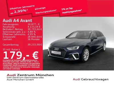 Brugt Audi A4 S-Line 204 HK (150 kW) 2024 Blå Stationcar