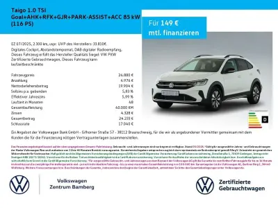 Używany VW Taigo Goal 116 KM (85 kW) 2025 Biały SUV