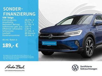 Gebraucht VW Taigo Style 110 PS (80 kW) 2024 Blau (reef blue metallic) SUV