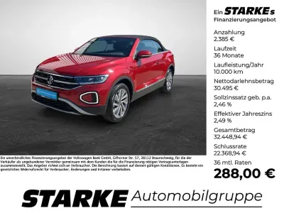 Gebraucht VW T-Roc Cabriolet Style 150 PS (110 kW) 2025 Rot (kings red metallic) Cabrio