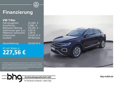 Gebraucht VW T-Roc Style 150 PS (110 kW) 2022 Schwarz SUV