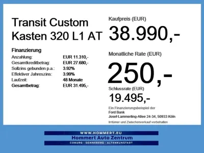 Ny Ford Transit Custom Trend 170 HK (125 kW) 2026 Hvid MPV