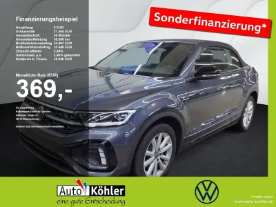 Gebraucht VW T-Roc Cabriolet R-line 150 PS (110 kW) 2025 Rauchgrau metallic schwarz Cabrio