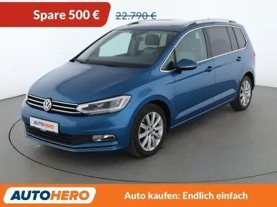 Gebraucht VW Touran Highline 179 PS (131 kW) 2017 Blau Van / Kleinbus