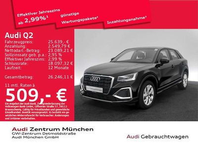 Gebraucht Audi Q2 Advanced Plus 150 PS (110 kW) 2023 Brillantschwarz SUV